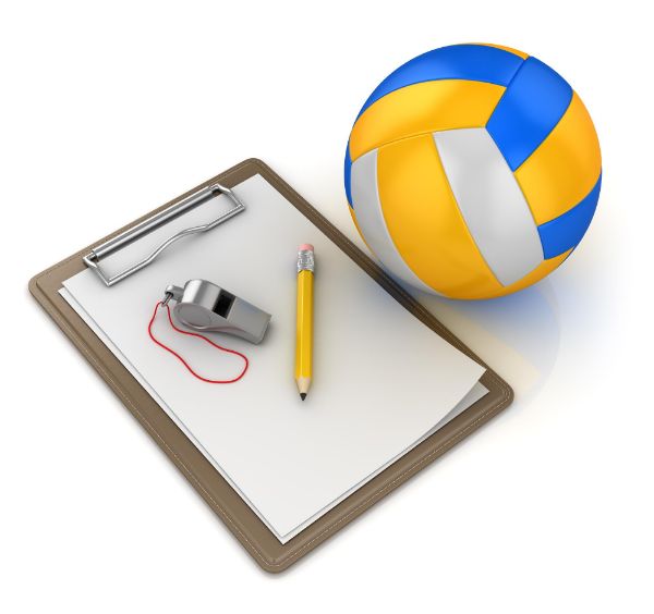 notepad with volleyball